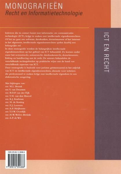 Grote foto intellectuele eigendom en ict monografieen recht en informatietechnologie 3 boeken wetenschap