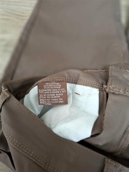 Grote foto mokkabruine stretch broek van r. display 38 40 kleding dames broeken en pantalons