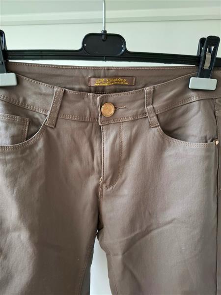 Grote foto mokkabruine stretch broek van r. display 38 40 kleding dames broeken en pantalons