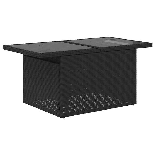 Grote foto vidaxl 7 delige loungeset met kussens poly rattan zwart tuin en terras tuinmeubelen