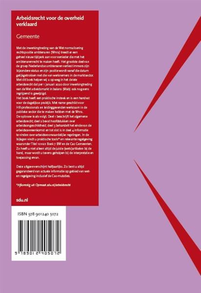 Grote foto arbeidsrecht voor de overheid verklaard editie gemeente. 2020 boeken overige boeken