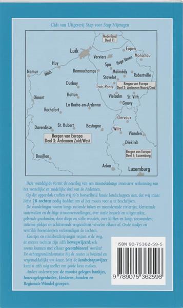 Grote foto wandelgids voor de ardennen noord west en zuid bergen van europa 3 boeken overige boeken