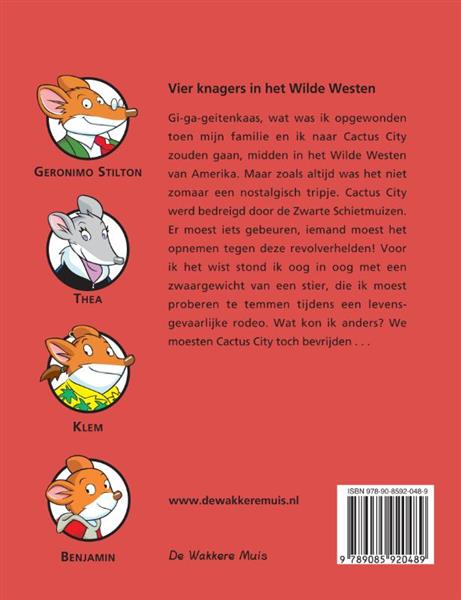 Grote foto de vier knagers in het wilde westen geronimo stilton 30 boeken jeugd 13 jaar en ouder