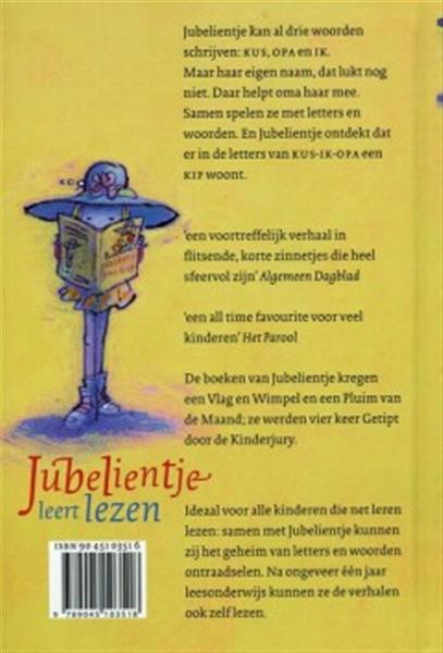Grote foto jubelientje leert lezen boeken jeugd 13 jaar en ouder