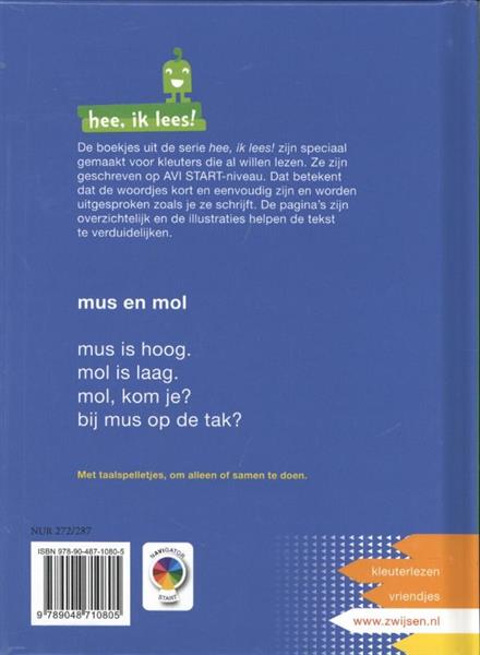 Grote foto mus en mol hee ik lees boeken jeugd 13 jaar en ouder