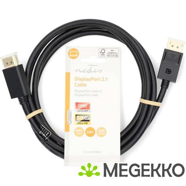 Grote foto nedis displayport kabel male male 8k 60hz 2 m computers en software overige computers en software
