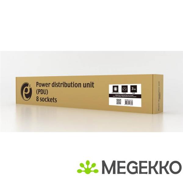 Grote foto gembird eg pdu 014 c14 energiedistributie 8 ac uitgang en 1u zwart computers en software overige