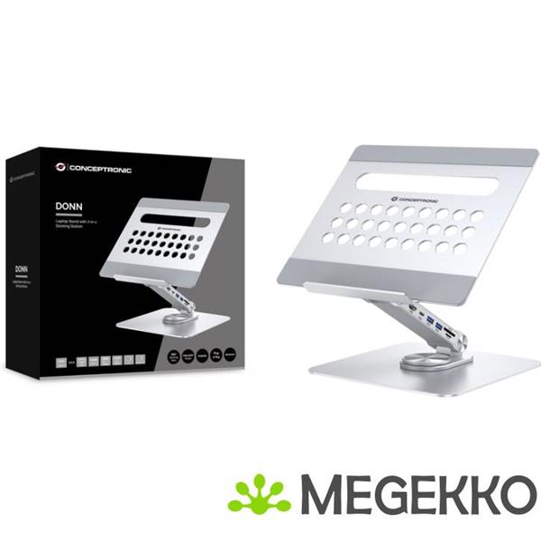 Grote foto conceptronic donn27g laptopstandaard zilver computers en software overige computers en software