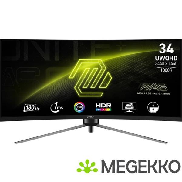 Grote foto msi mag 345cqr 34 wide quad hd 180hz va gaming monitor computers en software overige computers en software