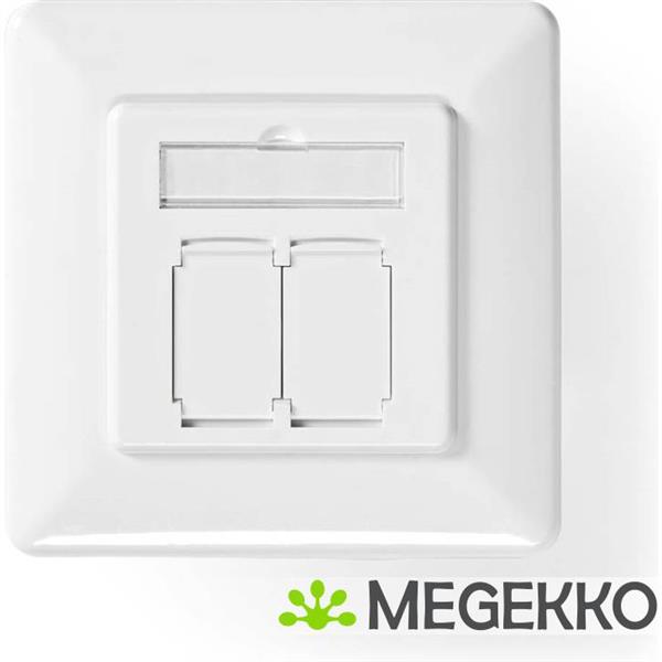 Grote foto netwerk wanddoos inbouw 2 poort en cat7 recht female goud verguld pvc ivoor doos computers en software netwerkkaarten routers en switches