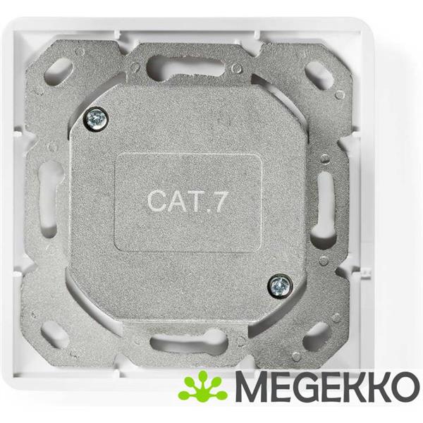 Grote foto netwerk wanddoos inbouw 2 poort en cat7 recht female goud verguld pvc ivoor doos computers en software netwerkkaarten routers en switches