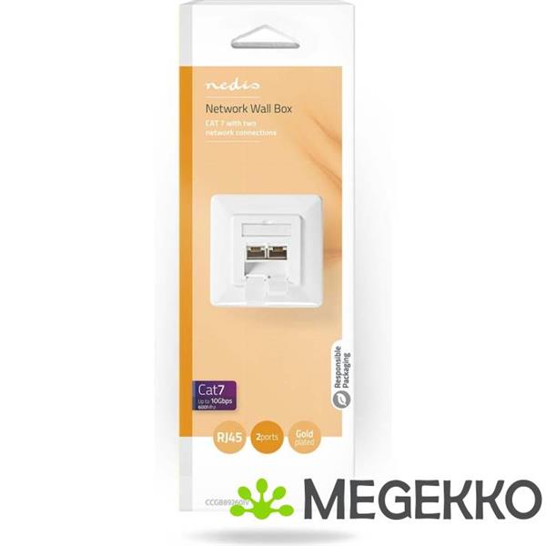 Grote foto netwerk wanddoos inbouw 2 poort en cat7 recht female goud verguld pvc ivoor doos computers en software netwerkkaarten routers en switches