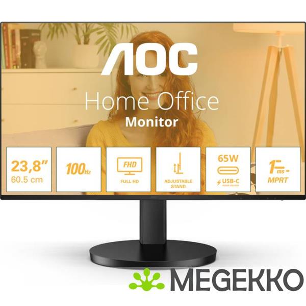 Grote foto aoc basic line b3 24b3cf2 24 full hd 100hz usb c ips monitor computers en software overige computers en software