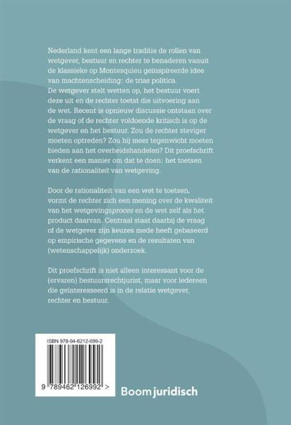 Grote foto rechterlijke toetsing van de rationaliteit van algemeen verbindende voorschriften boeken overige boeken