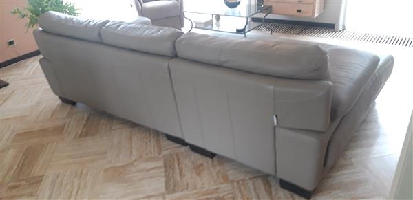 Grote foto salon in leder en pouffe huis en inrichting sofa en chaises longues