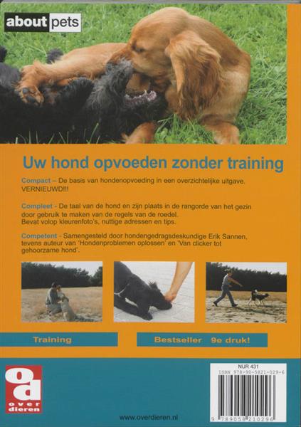 Grote foto uw hond opvoeden zonder training over dieren boeken hobby en vrije tijd