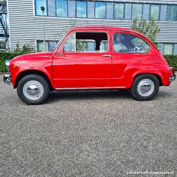 Grote foto fiat 600 d rood 1968 auto fiat