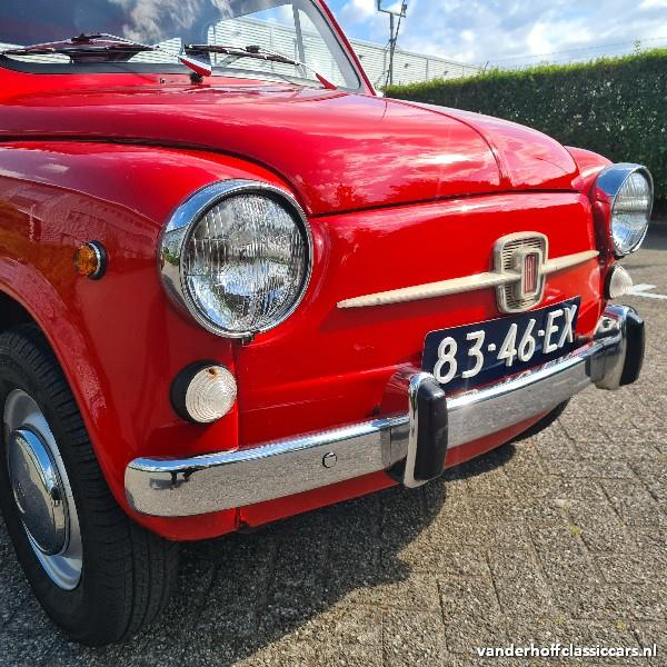 Grote foto fiat 600 d rood 1968 auto fiat