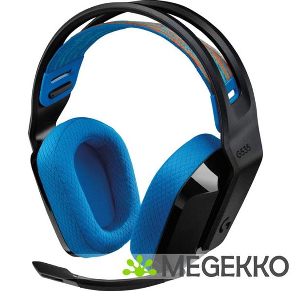 Grote foto logitech g535 draadloos zwart blauw audio tv en foto koptelefoons