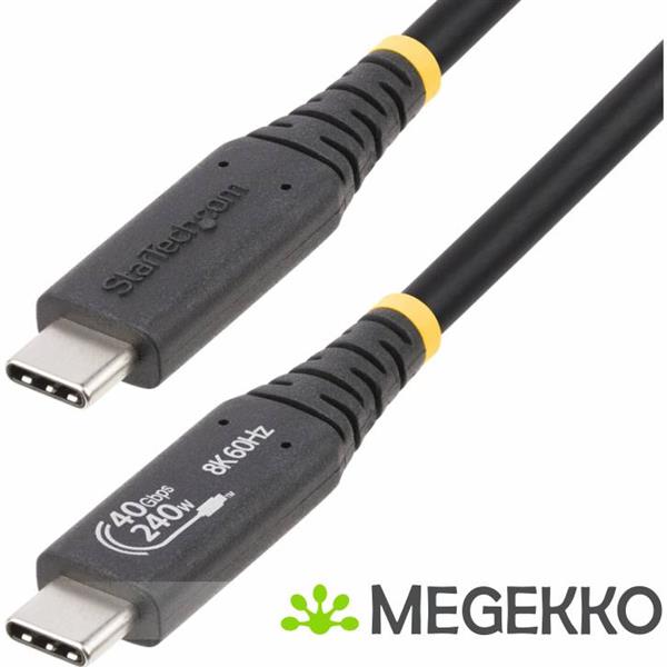 Grote foto startech.com 1m usb4 kabel usb if gecertificeerde usb type c kabel 40gbps 240w power delivery pd computers en software overige computers en software