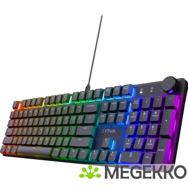 Grote foto trust gxt 866 torix low profile mechanisch gaming toetsenbord zwart computers en software toetsenborden
