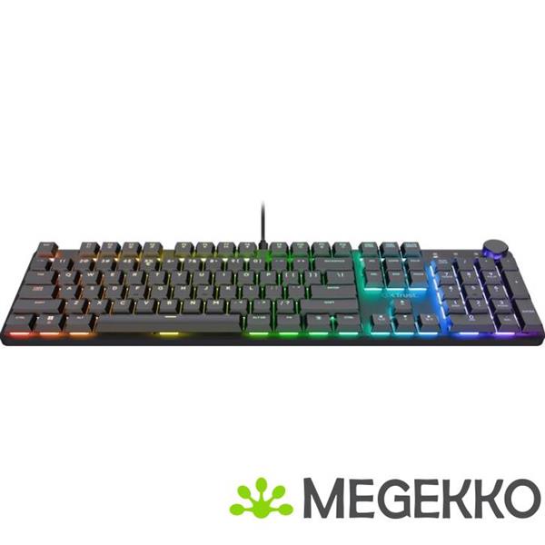 Grote foto trust gxt 866 torix low profile mechanisch gaming toetsenbord zwart computers en software toetsenborden
