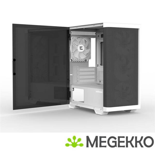 Grote foto zalman m4 white computerbehuizing mini tower zwart computers en software behuizingen en kasten