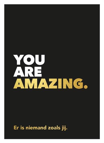 Grote foto you are amazing boeken stripboeken