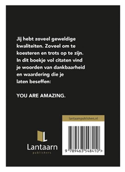 Grote foto you are amazing boeken stripboeken