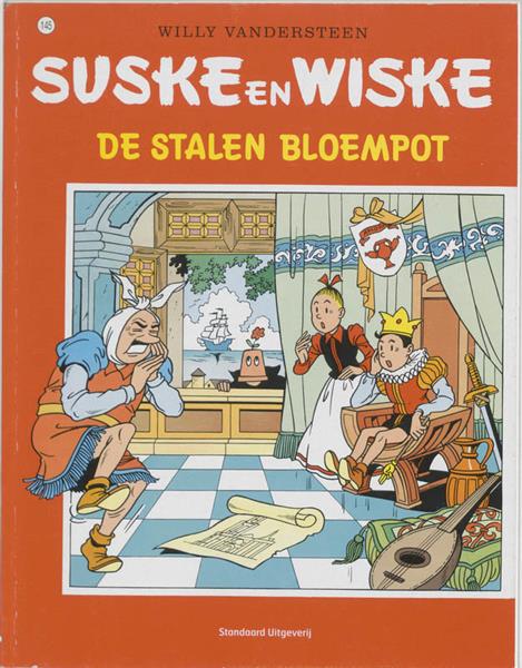 Grote foto de stalen bloempot suske en wiske 145 boeken stripboeken