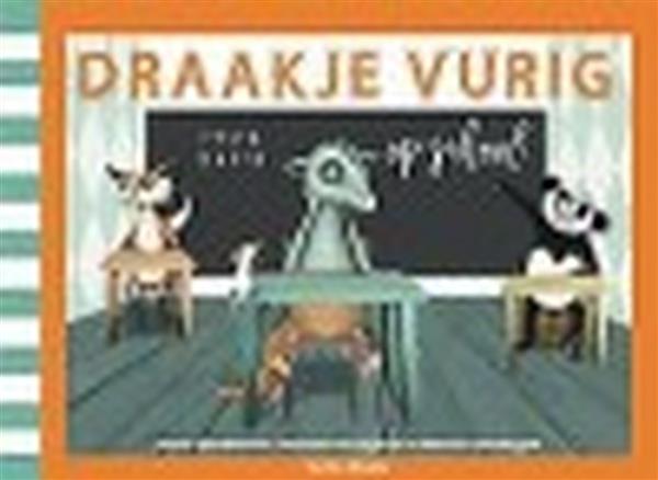 Grote foto draakje vurig op school boeken jeugd 13 jaar en ouder