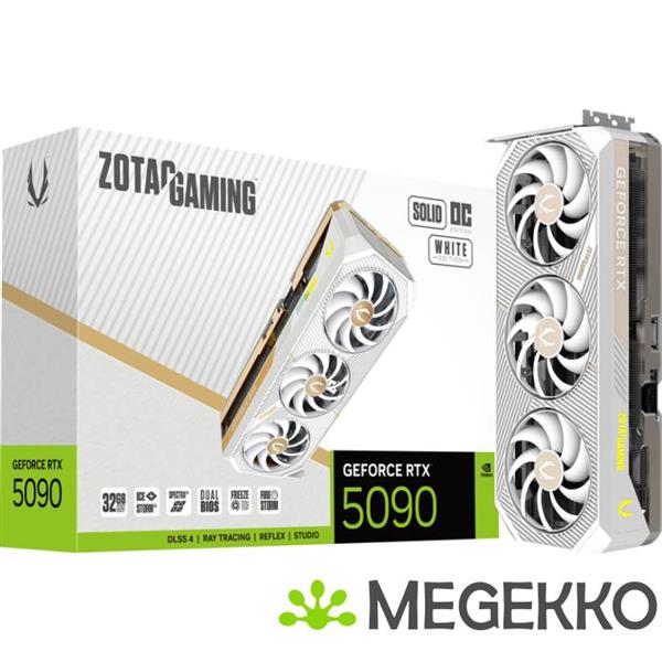 Grote foto zotac gaming geforce rtx 5090 solid oc white computers en software videokaarten