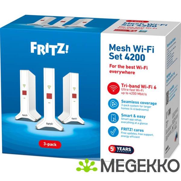 Grote foto avm fritz mesh set 4200 3 pack edition router computers en software netwerkkaarten routers en switches