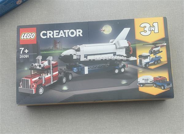 Grote foto lego creator 31091 spaceshuttle kinderen en baby duplo en lego