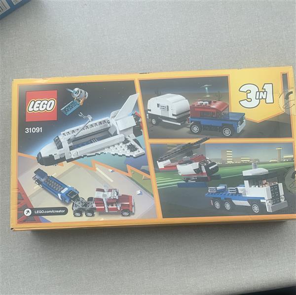 Grote foto lego creator 31091 spaceshuttle kinderen en baby duplo en lego