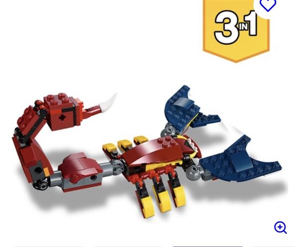 Grote foto lego creator 31102 vuurdraak kinderen en baby duplo en lego