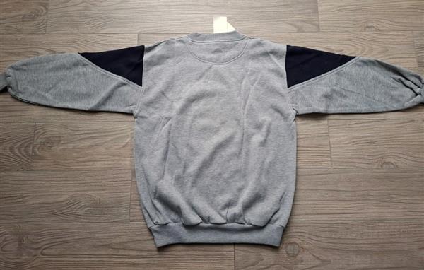 Grote foto lichtgrijze sportieve sweater met accenten med l kleding dames truien en vesten