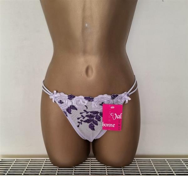 Grote foto doorzichtig lila torselet jarretelles en string kleding dames ondergoed en lingerie