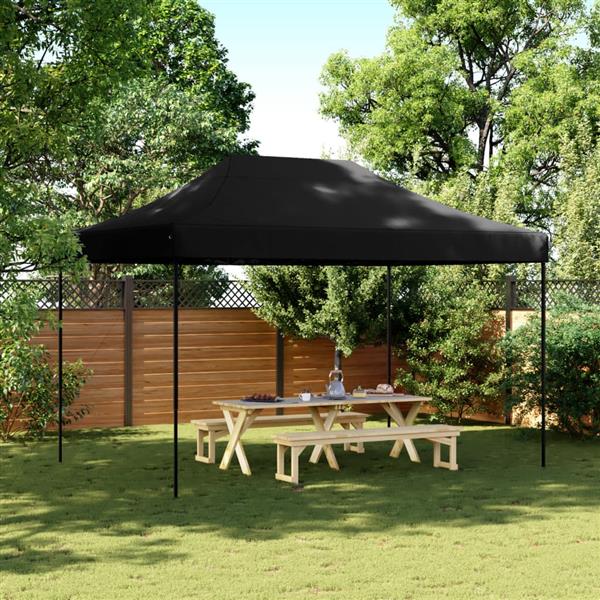 Grote foto vidaxl partytent inklapbaar pop up 410x279x315 cm zwart tuin en terras overige tuin en terras