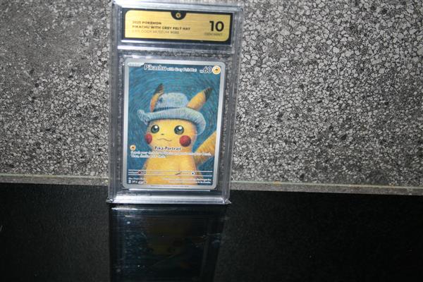 Grote foto zeldzame pokemon pickachu vangogh graded 10 verzamelen speelgoed