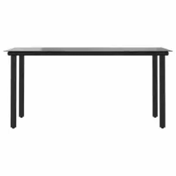 Grote foto vidaxl 7 delige tuinset poly rattan glas bruin tuin en terras tuinmeubelen