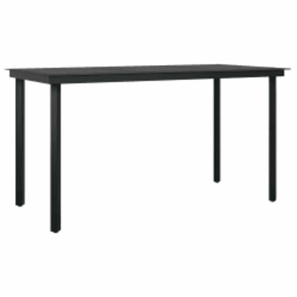 Grote foto vidaxl 5 delige tuinset poly rattan glas bruin tuin en terras tuinmeubelen