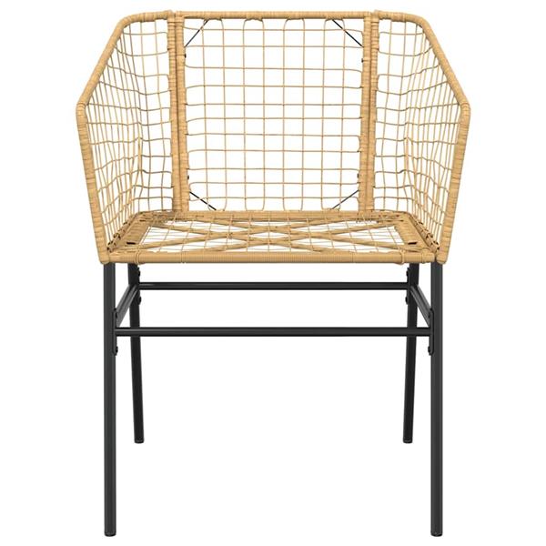 Grote foto vidaxl 5 delige tuinset poly rattan glas bruin tuin en terras tuinmeubelen