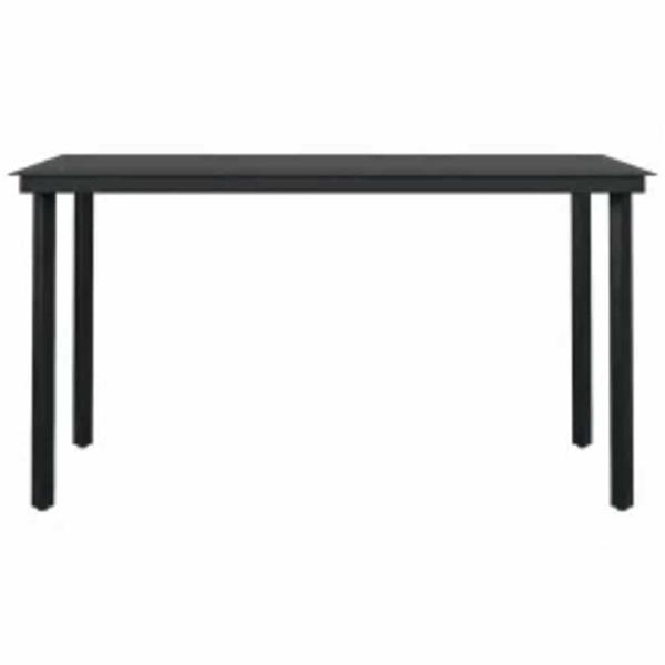 Grote foto vidaxl 5 delige tuinset poly rattan glas bruin tuin en terras tuinmeubelen