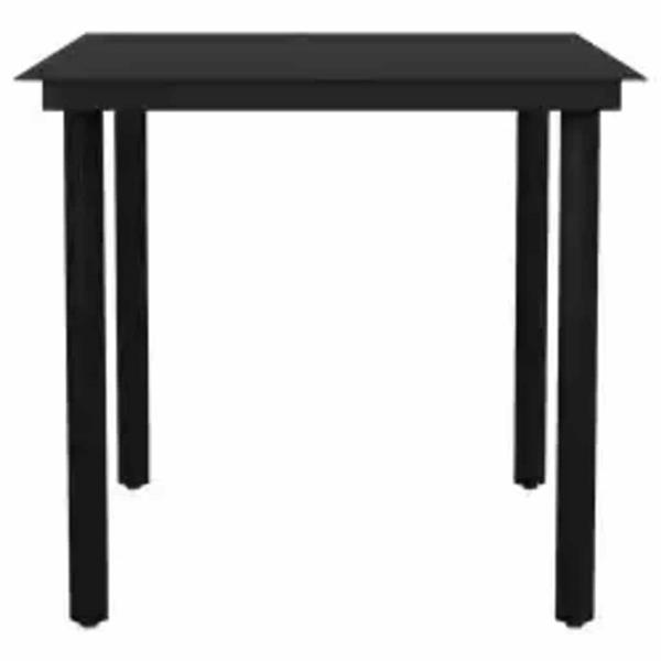 Grote foto vidaxl 5 delige tuinset poly rattan glas bruin tuin en terras tuinmeubelen