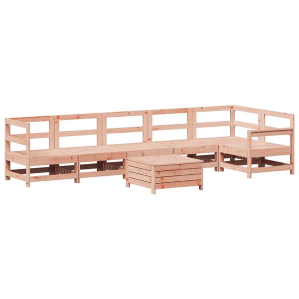 Grote foto vidaxl 7 delige loungeset massief douglas vurenhout tuin en terras tuinmeubelen