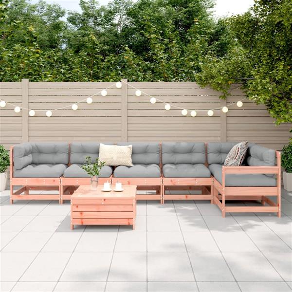 Grote foto vidaxl 7 delige loungeset massief douglas vurenhout tuin en terras tuinmeubelen