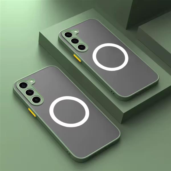 Grote foto matte magnetisch hoesje voor samsung galaxy a13 draadloos opladen cover groen telecommunicatie mobieltjes