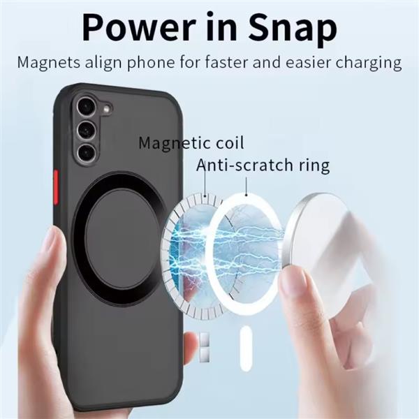 Grote foto matte magnetisch hoesje voor samsung galaxy a13 draadloos opladen cover groen telecommunicatie mobieltjes