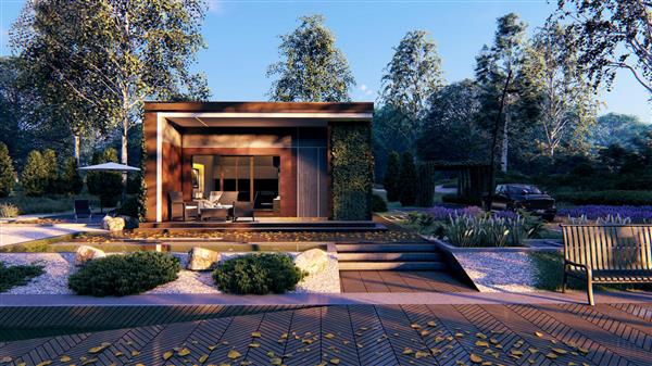 Grote foto frame panel modular house with 22.7 m terrace diensten en vakmensen bouw en reparatie